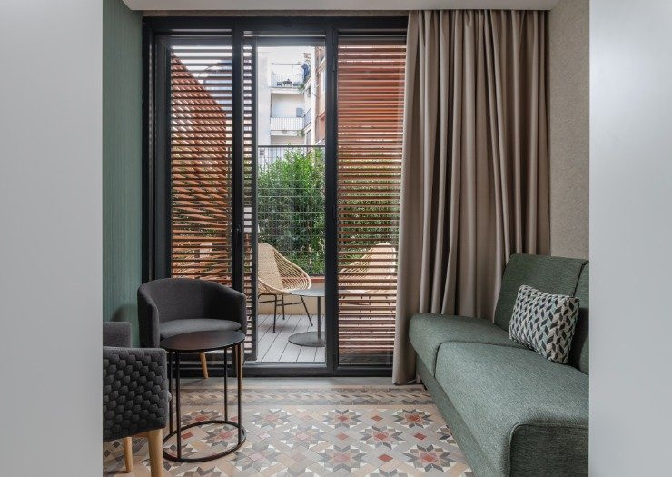 Habitación terrace Hotel Raval House Barcelona